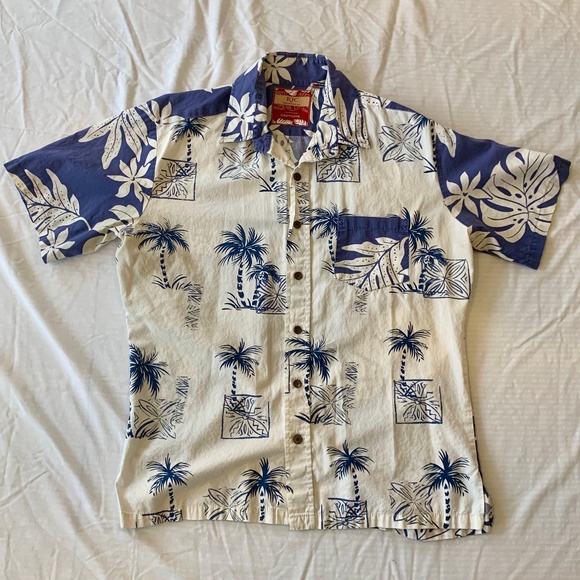 Vintage RJC Made in Hawaii Tropical Hawaiian Button-Down Shirt Medium - Picture 1 of 3
